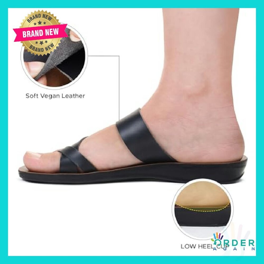 Arch Support Slides Slip On Comfort Orthopedic Summer Yoga Walking Sandals - Picture 4 of 6